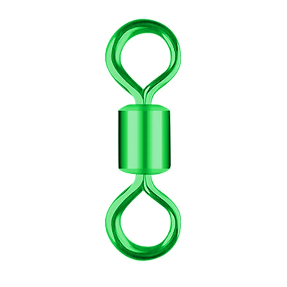 DNDYUJU 100 Uds. Rodamiento de barril de pesca colorido, anillo sólido giratorio, conector de señuelos, accesorios de aparejos de pesca, herramienta para peces - imagen 5