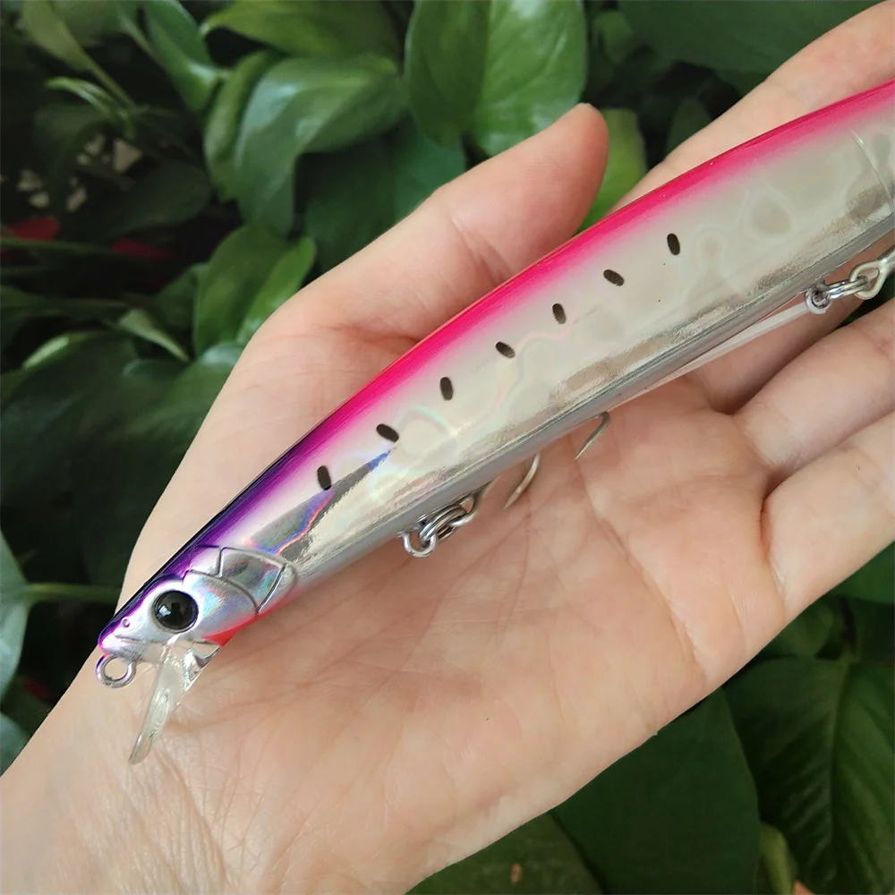 TSURINOYA-cebos duros de tungsteno para pesca en el mar, 3 piezas, 163mm, 34,2g, Minnow de fundición ultralargo - imagen 4