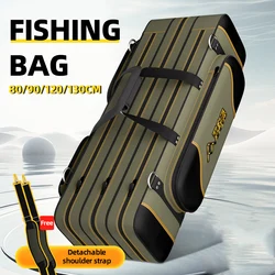 Bolsa de caña de pescar de 2/3/4/5 capas, 80/90/120/130CM, mochila de almacenamiento de equipo de pesca, bolsa especial multifuncional para deportes al aire libre