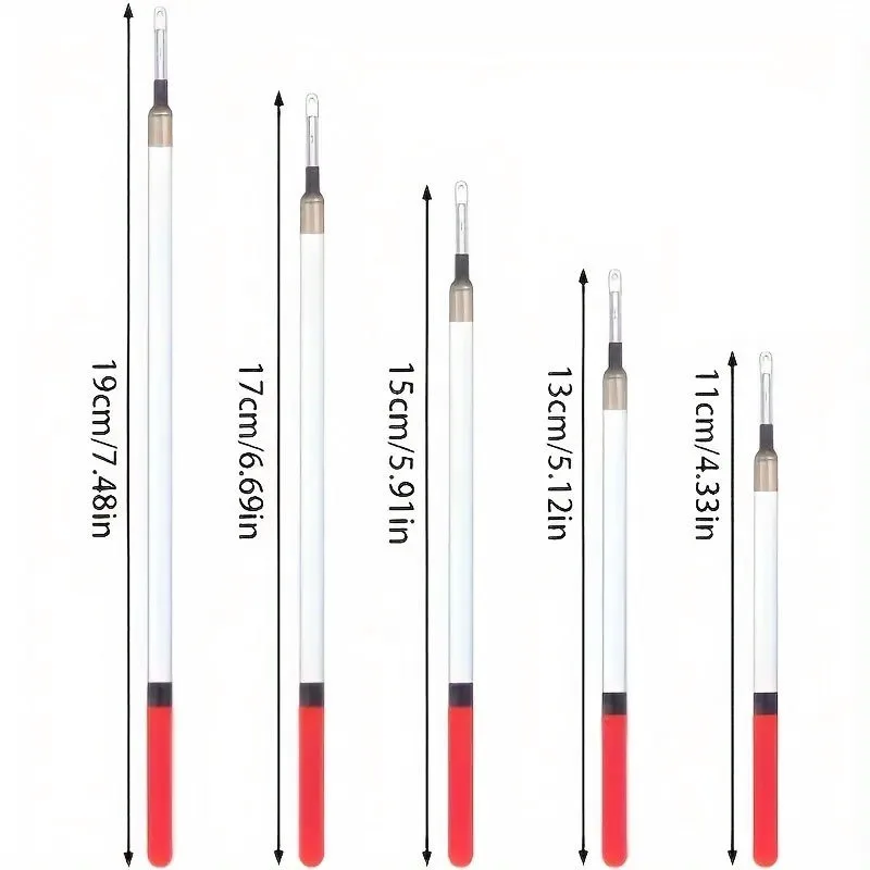 11 cm-19 cm 4 unids/lote flotadores de pesca transparentes tubos flotantes para boya de pesca de carpa flotadores de luz de pesca accesorios de aparejos - imagen 2