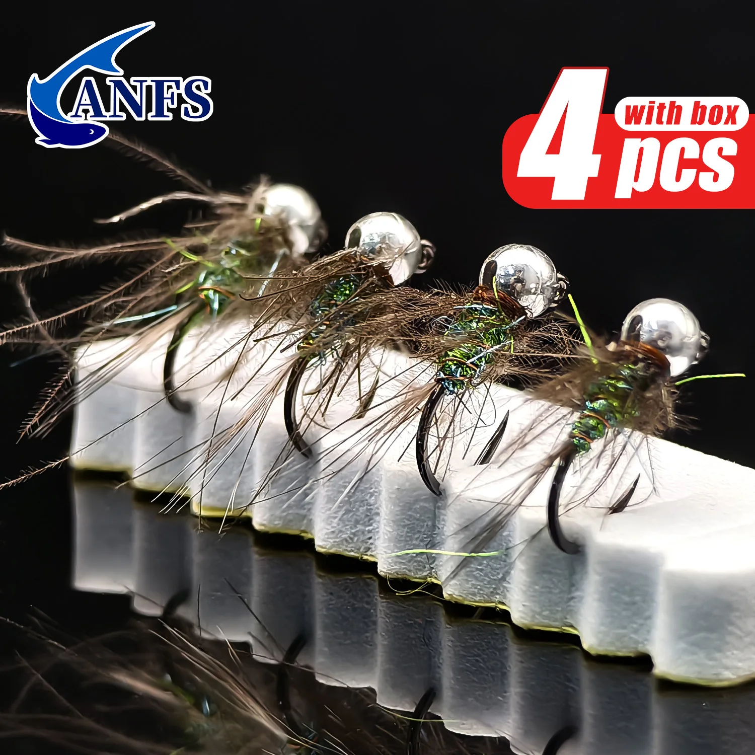 Duracell Jig Ninfa Europea – Mosca artificial grande para trucha - imagen 3