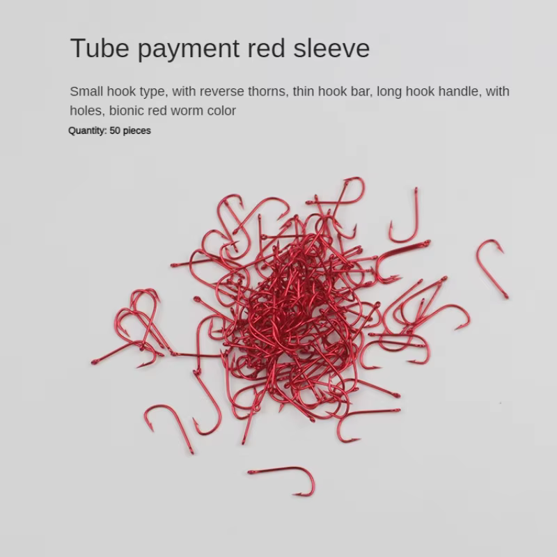 Anzuelos de pesca piezas, accesorios para artículos pequeños, 50 unidades - imagen 3