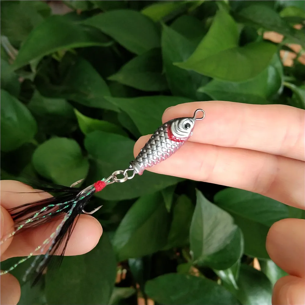 Swolfy-señuelo de pesca de lubina, aparejo de cebo Artificial, 5 piezas, 3cm, 4,7g - imagen 4