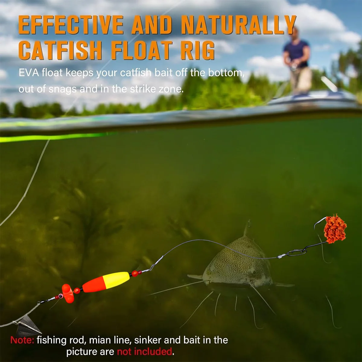 ZYZ Catfish Rigs 1 pieza de aparejos de pesca con 6/0 #   7/0 #   8/0 #   Anzuelos circulares de acero inoxidable y espuma, ideales para juegos de pesca de bagre - imagen 4