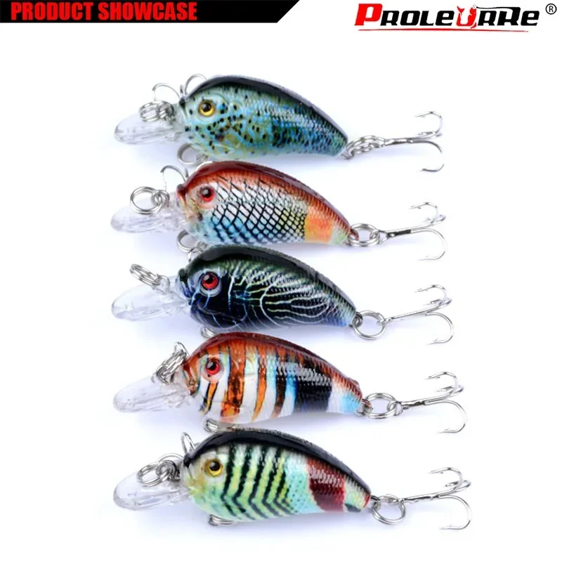 Señuelos de pesca con manivela flotante, 4,5 cm, 4,2g, Mini Wobblers de pececillo, cebo duro Artificial, Crankbaits para aparejos de pesca de lubina, 1 ud. - imagen 4
