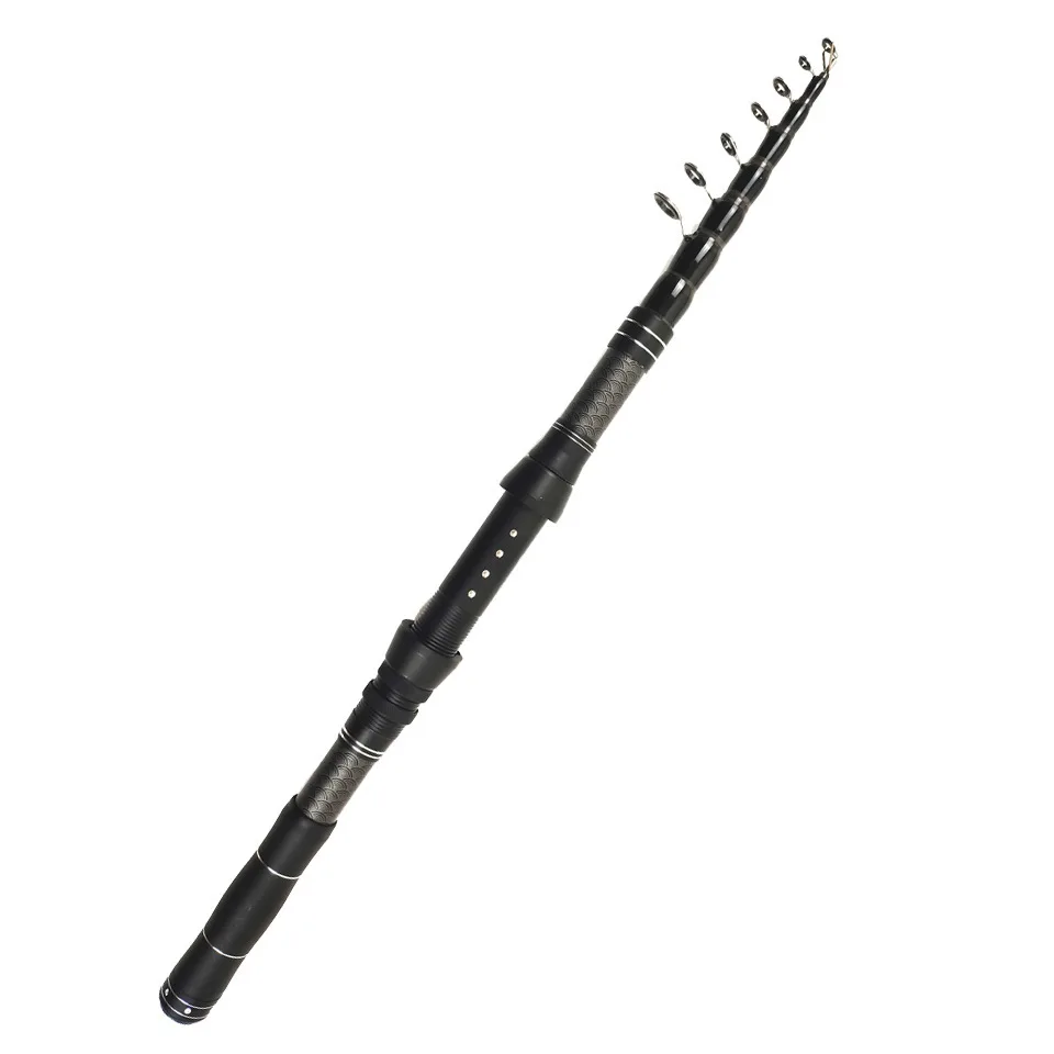 Caña telescópica fibra carbono ultracorta – Combo pesca mar con bolsa - imagen 5