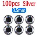 100pcs Silver 3.5mm