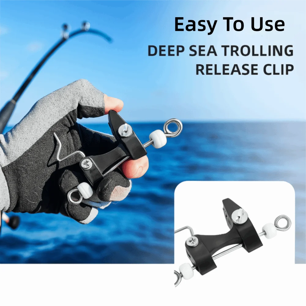 Clips de liberación ajustables duraderos, Clips de estabilizador ABS de 7,5 × 3,5 cm, accesorios de pesca, Clips de bajista, curricán en alta mar, 2 uds. - imagen 5