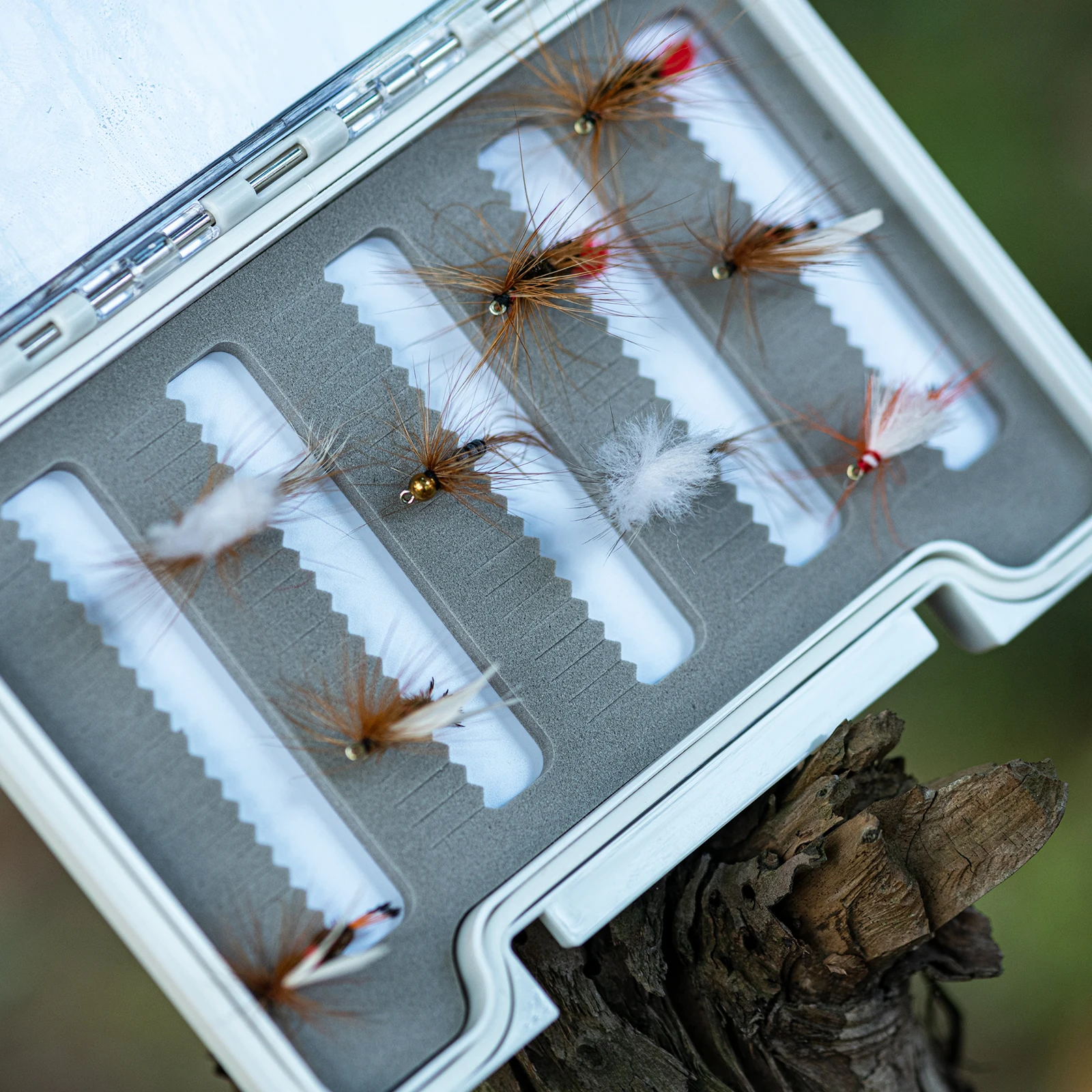 Goture-caja de señuelos de pesca con mosca, portátil, impermeable, caja de almacenamiento de moscas y trucha, contenedor, caja de señuelos de peces, caja de pesca con mosca - imagen 5