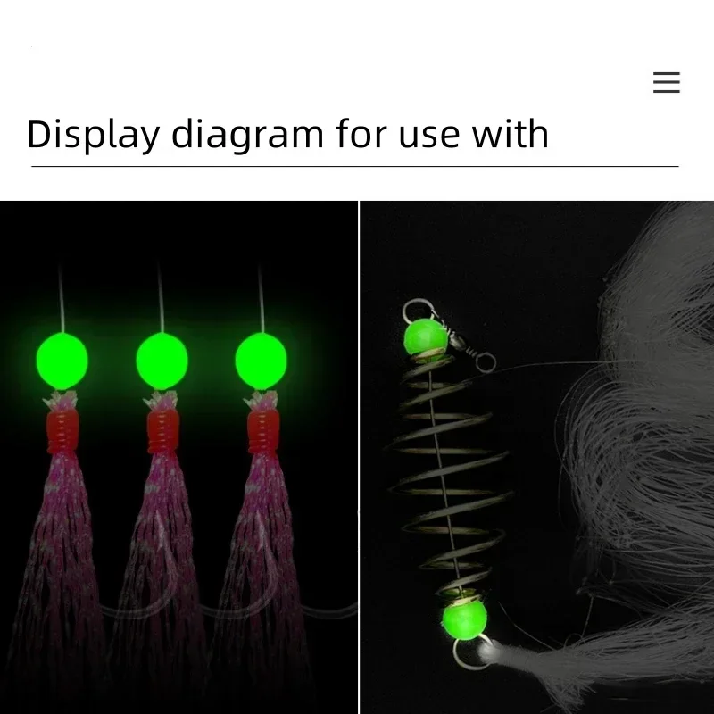 200/500 Uds cuentas luminosas de color redondo, cuentas anticolisión, accesorios de pesca - imagen 5