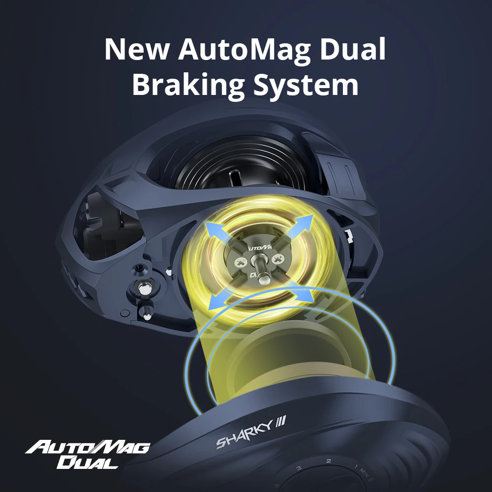 Carrete de pesca KastKing -CHOICE Sharky III de fundición larga, arrastre máximo de 6KG, 7BB + 1RB 7,2: 1, carrete de pesca de alta velocidad, CHOICE - imagen 4