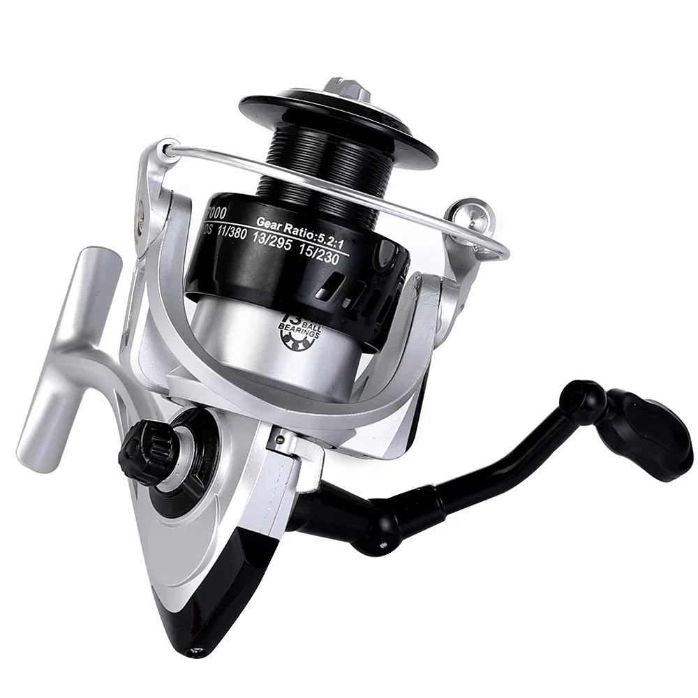 Carrete de pesca giratorio serie 2000-7000, 10KG Max, 13BB, rodamientos de bolas, rueda de pesca, perca de pesca, lubina y Lucio para toda el agua - imagen 4