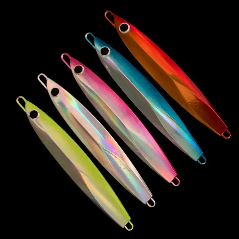 Cuchara de Metal de alta calidad VIB cebo artificial barco Señuelos de pesca señuelo de pescado de Metal 40g 60g 80g 100g cuchillo Jigging - imagen 3