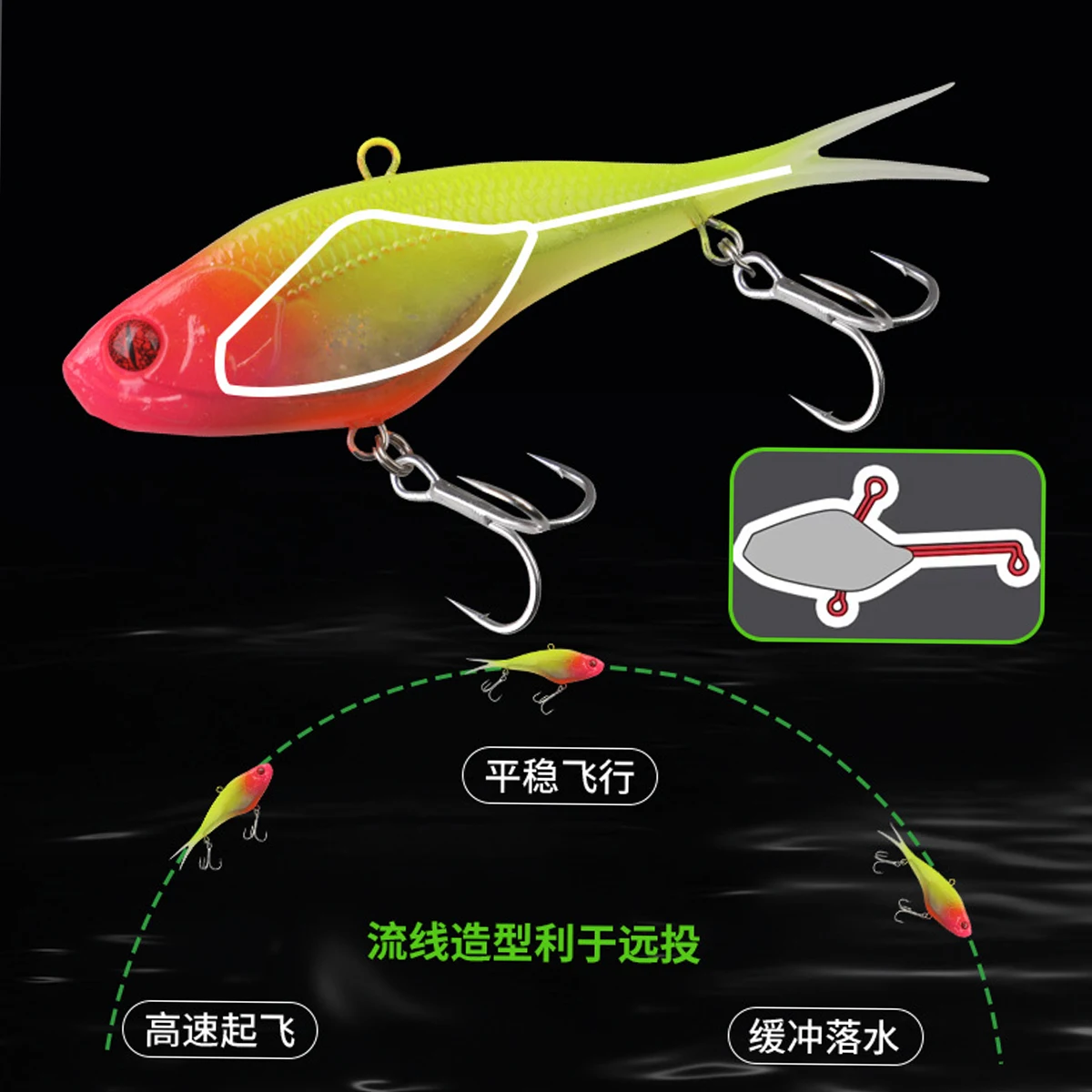 Cebo suave de 67g, plantilla VIB UV, cebo de silicona que se hunde para atún, pargo, Señuelos de pesca de aguas profundas, agua salada, agua dulce, Wahoo Amberjack - imagen 3