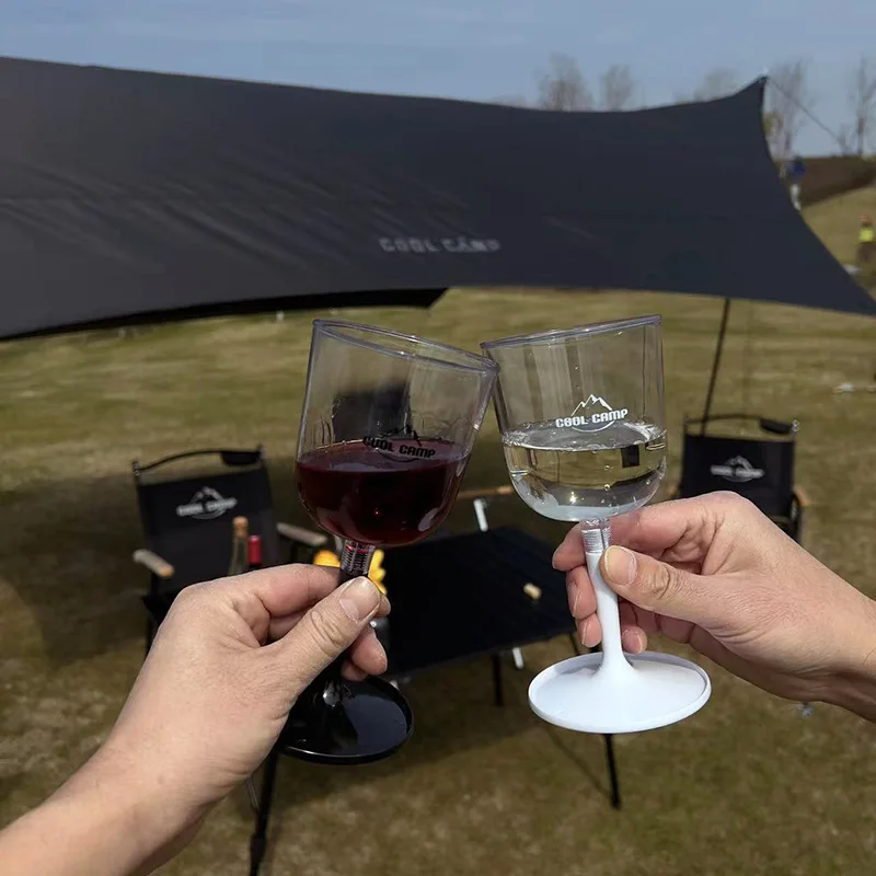 Copa de vino plegable de resina, Copas de plástico desmontables portátiles, ligeras, resistentes a caídas, reutilizables para acampar al aire libre - imagen 3