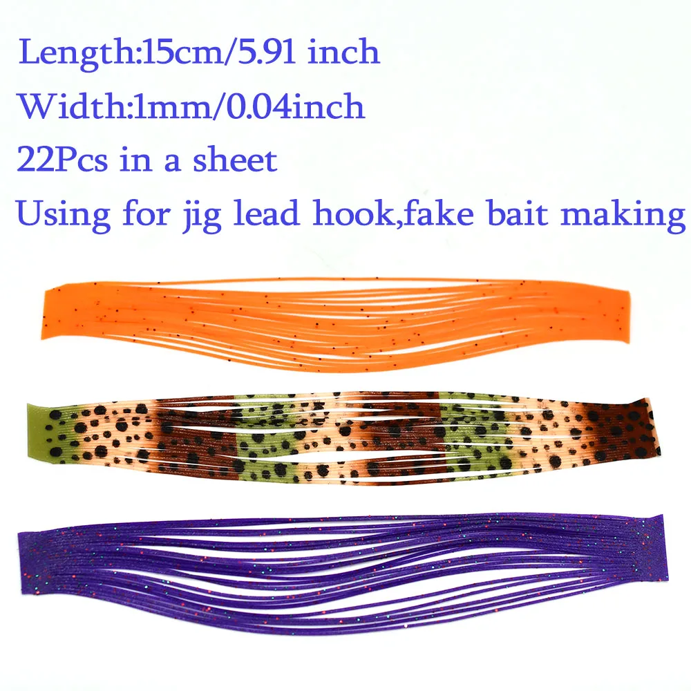 MNFT-señuelo de pesca de silicona, falda multicolor, capas de Material, plantillas artesanales, 2 uds. - imagen 3