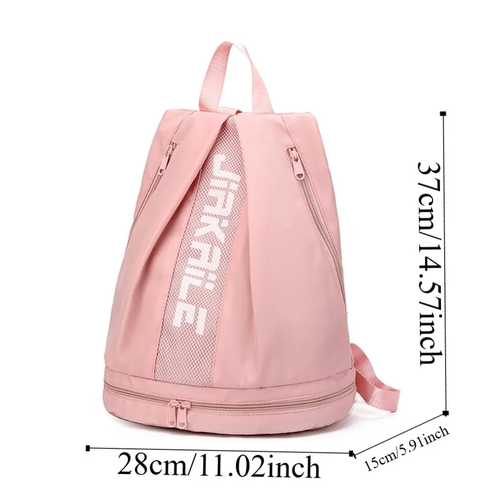 Mochila portátil para gimnasio con correas ajustables, bolsa de almacenamiento para Fitness de gran capacidad, mochila deportiva ligera de nailon de Color sólido para hombre - imagen 5