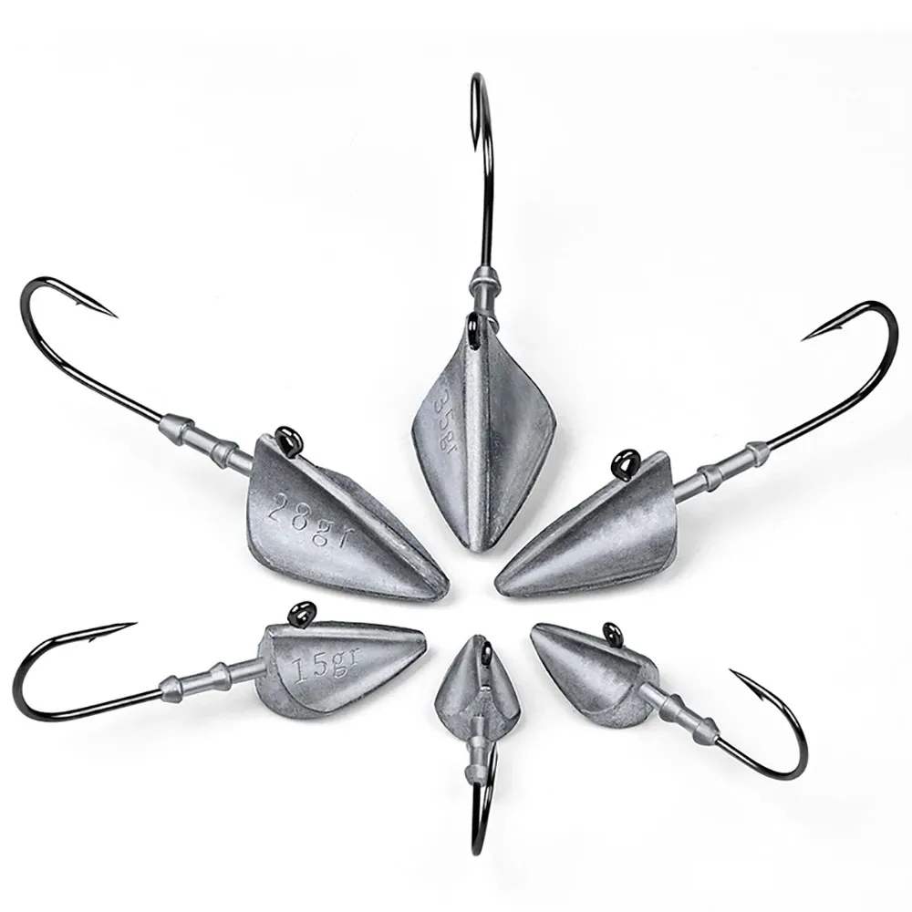 Anzuelos cabeza triangular afilados – Cebo suave 7-28g Premium - imagen 4