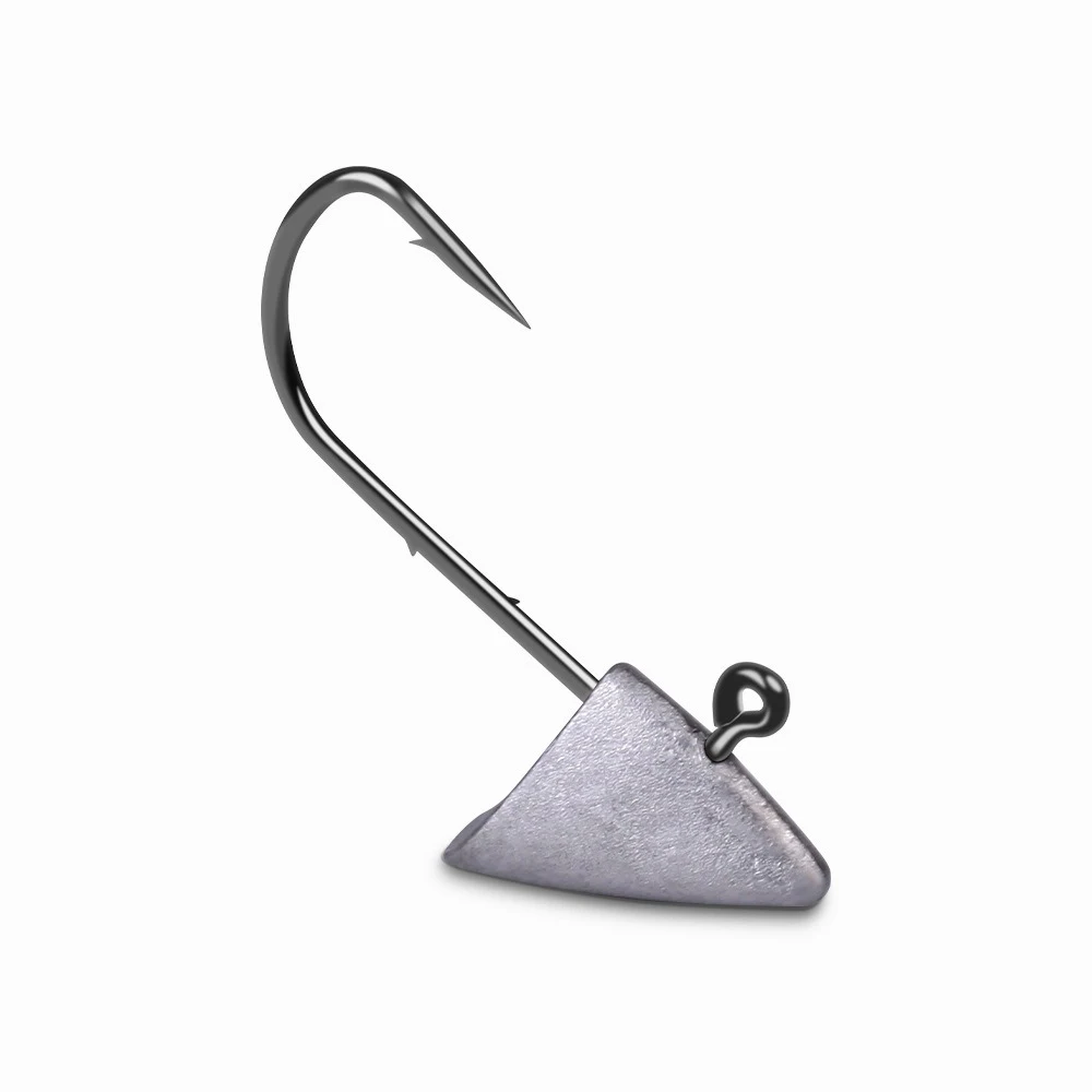 10 Uds. Anzuelos de cabeza triangular 2,7/3,5/4,2/5g tipo barco dardo Jighead anzuelo de gusano suave anzuelo de señuelo Artificial anzuelo de aparejos de pesca - imagen 5