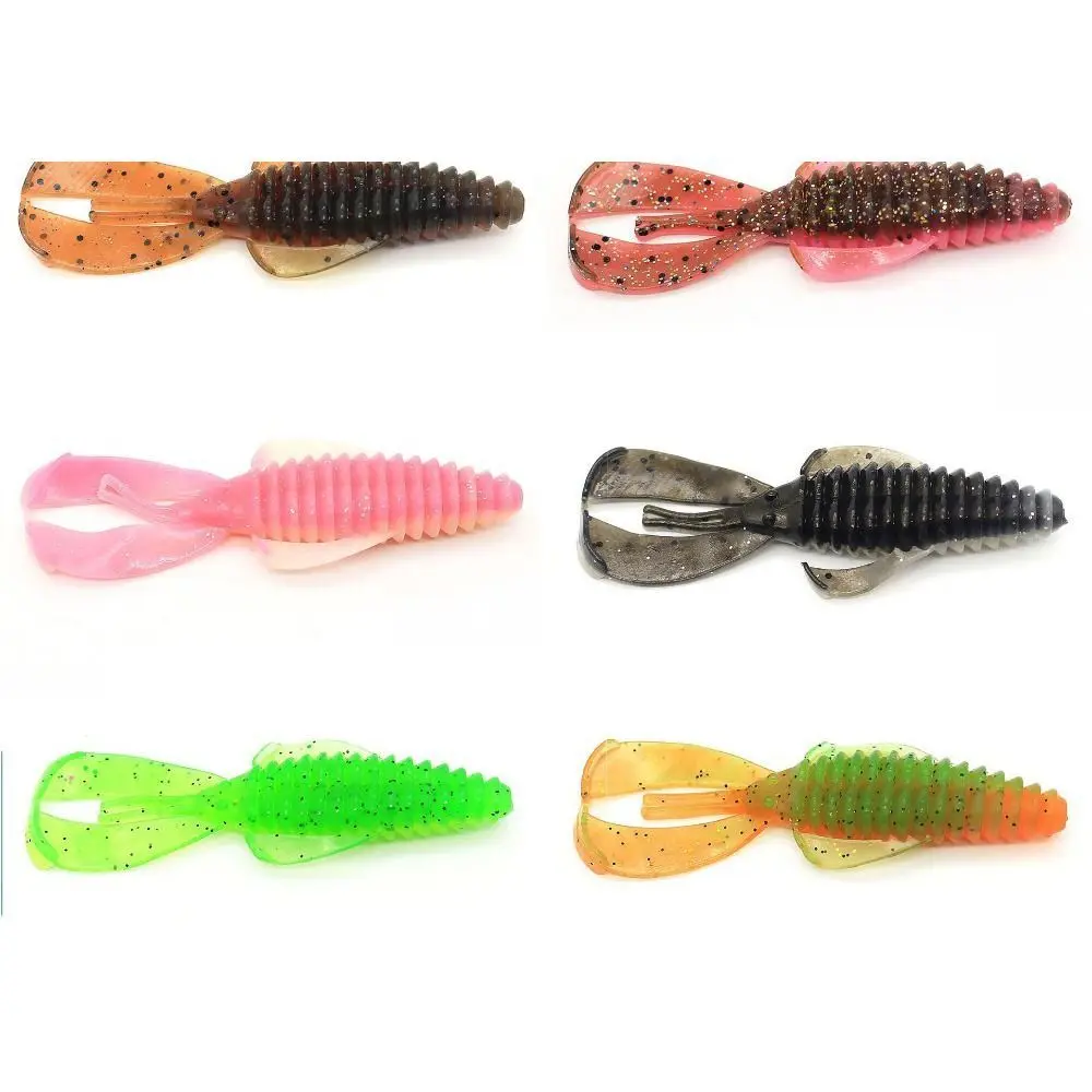 10 Uds gamba langosta gusano 8cm/4,5g señuelo suave gusano camarón suave plantillas de silicona Wobbler gusanos Pesca cebo suave Jig Head - imagen 4