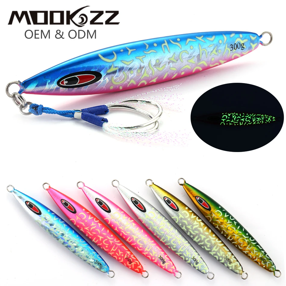 Mookzz-nuevo señuelo de Pesca de Mar de Metal, Jigjing lento, gran peso, 200G/250G/300G, cebo biónico Artificial duro - imagen 2