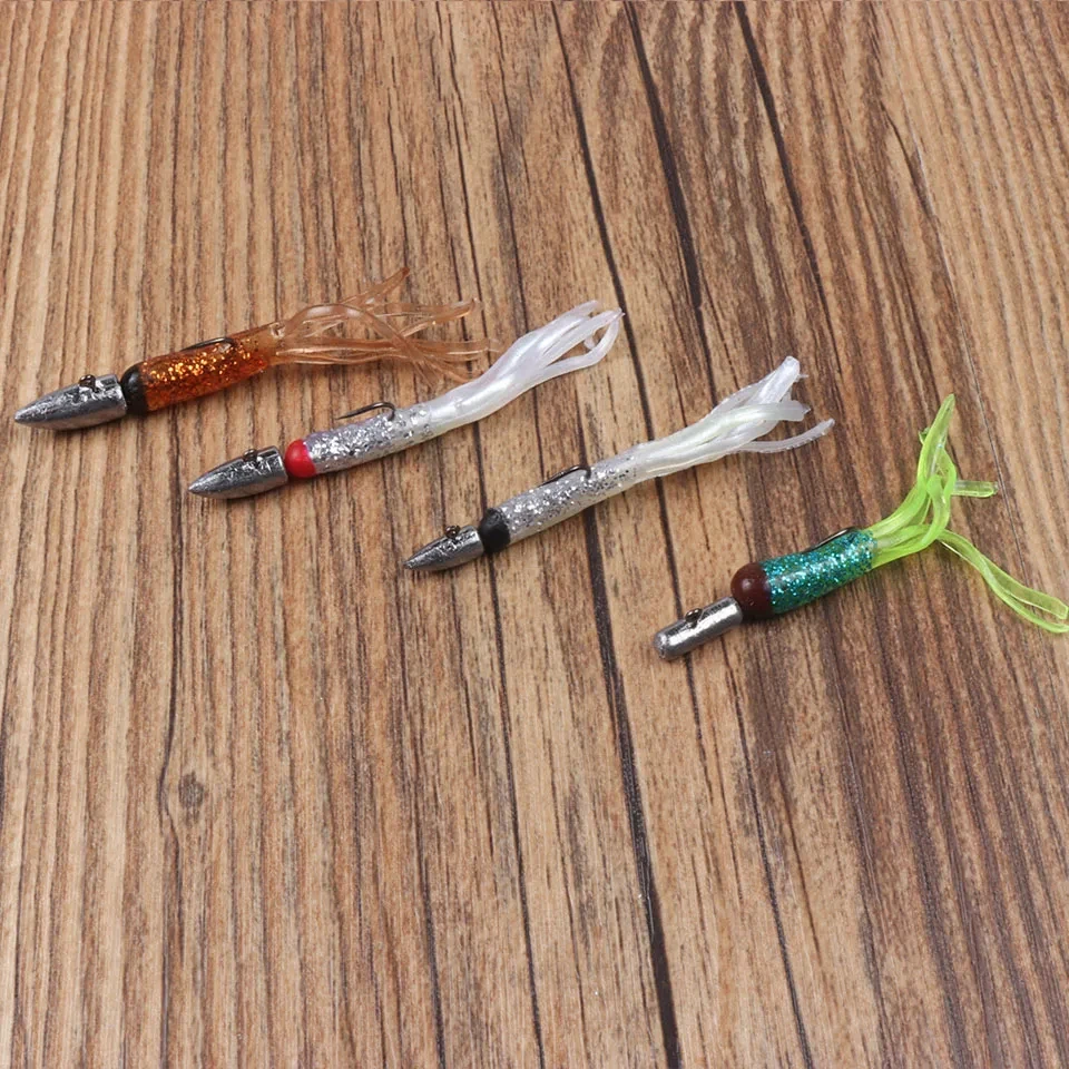 WALK FISH 10 unids/lote 1g 1,5g 2g 3g punta cabeza raíz pesca Color Natural cabeza curva raíz pesca tiras finas pequeño objeto océano - imagen 2