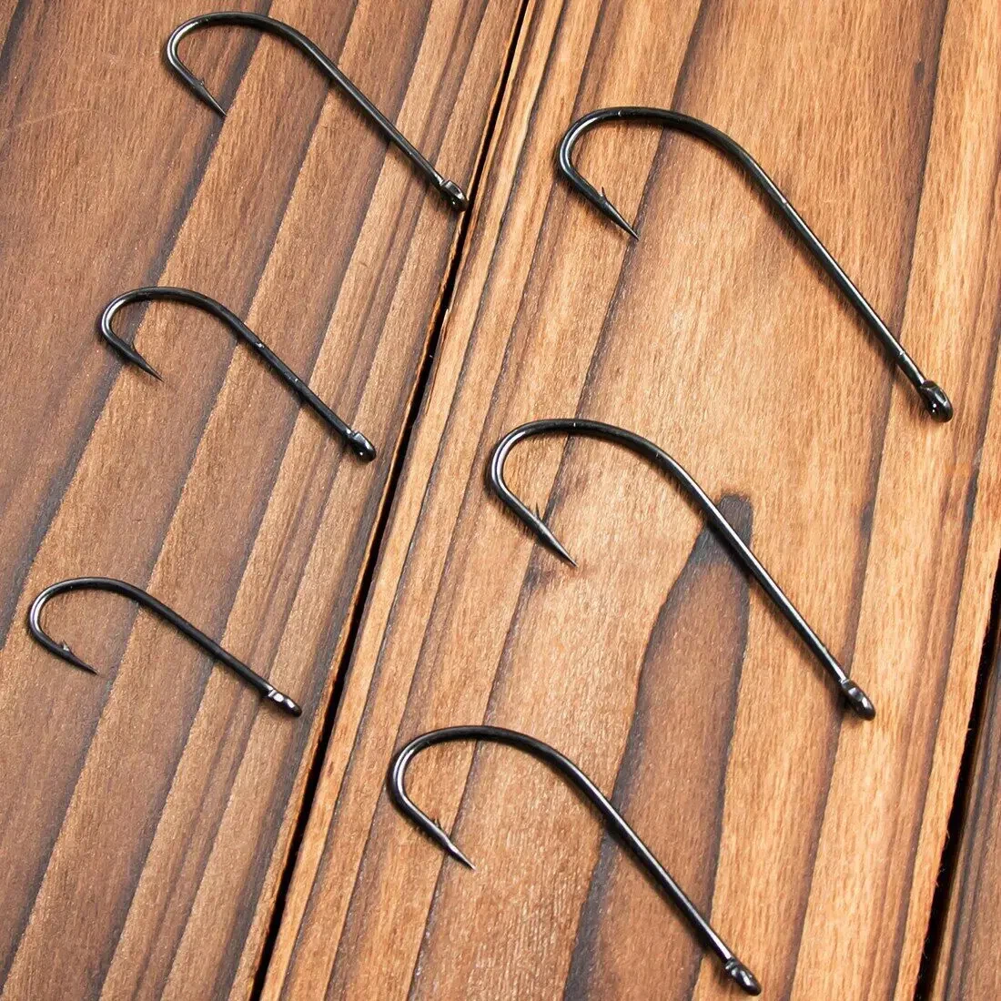 FishTrip-anzuelos de pesca de caña larga para agua salada, anzuelos de pesca de caña larga para agua dulce, 1X fuerte 3X largo - imagen 5