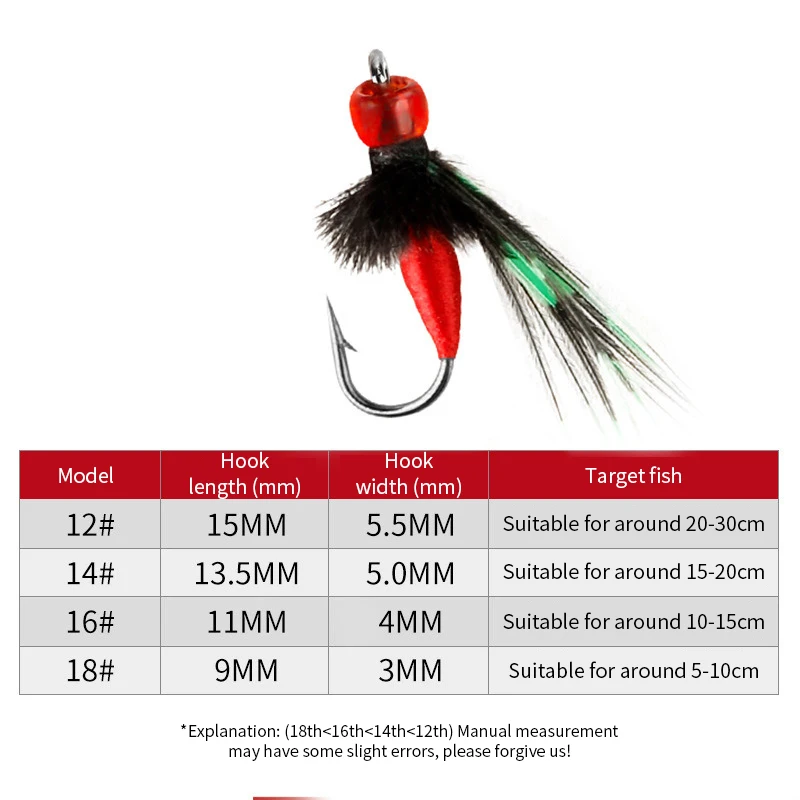 Mosquitos artificiales luminosos por la noche, pesca con mosca, anzuelo, señuelo realista para insectos, cebo para pesca de trucha, moscas duraderas - imagen 4