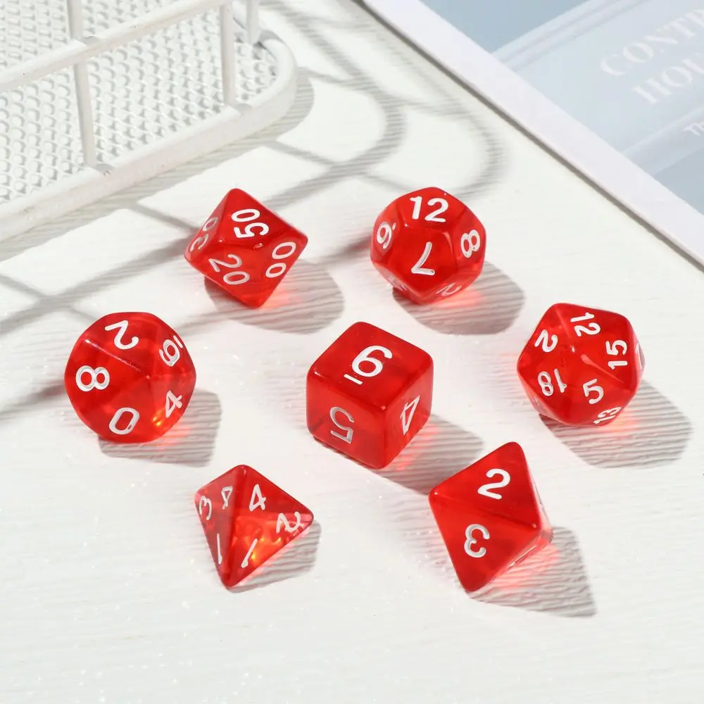 7 Uds. Para dados poliédricos TRPG DND, juego de 7 troqueles, accesorios de dados D4 D6 D8 D10 D12 D20, dados para juego de cartas de mesa, juego de matemáticas - imagen 2