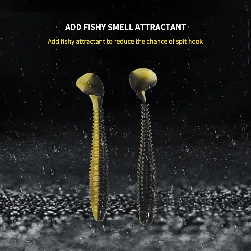 Topline-señuelo de pesca suave con cola en T, gusano rizado, cola vibratoria, sábalo, cebo Artificial de silicona, alimentador de peces de carpa, herramienta de Swimbait de pesca - imagen 2