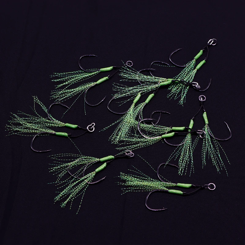 JK-Plantilla de Metal JH-17, gancho de asistencia luminoso, acero al carbono, púas, aparejos de asistencia, 17 # - imagen 4