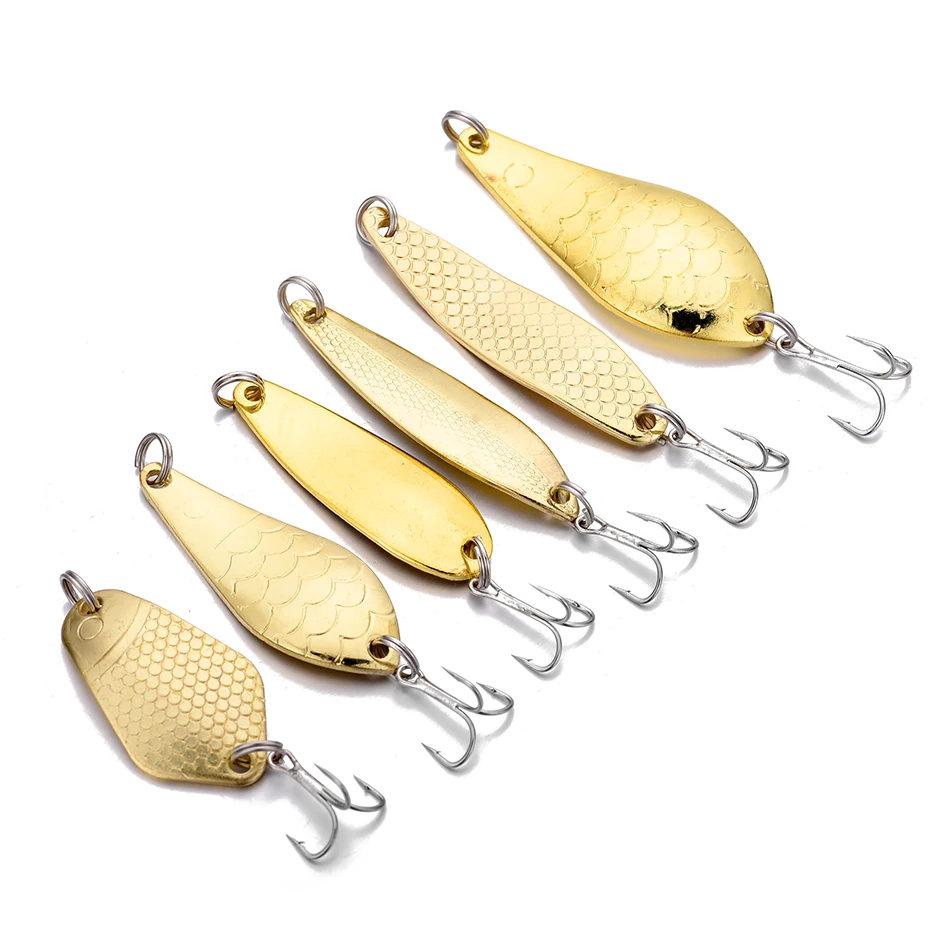 NEOPLUS-señuelo de pesca giratorio de Metal, 10g, 14g, 16,5g, 20g, cebos duros, lentejuelas plateadas, anzuelo triple - imagen 3