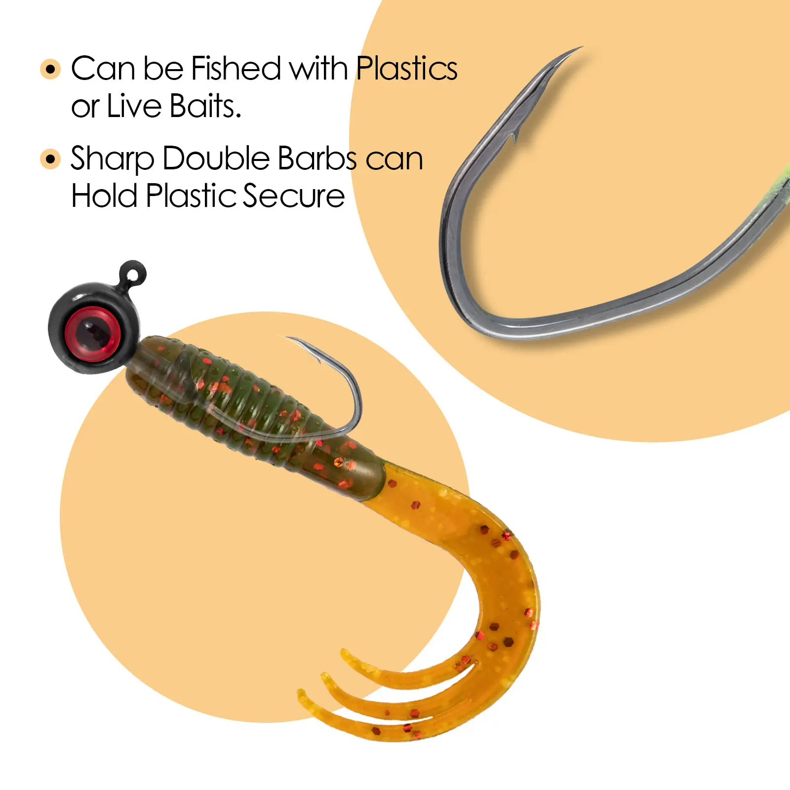 Anzuelo de plantilla de 30 piezas, 0,85g, 1,7g, 3,4g, señuelo suave, cebo vivo de gusano, trucha de agua dulce y salada - imagen 2