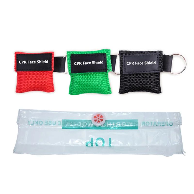 Mascarilla de resuscitador de 1 piezas, llavero de protección facial de emergencia, máscara de primeros auxilios CPR para el cuidado de la salud, protector facial, herramienta de supervivencia de 8 colores - imagen 3