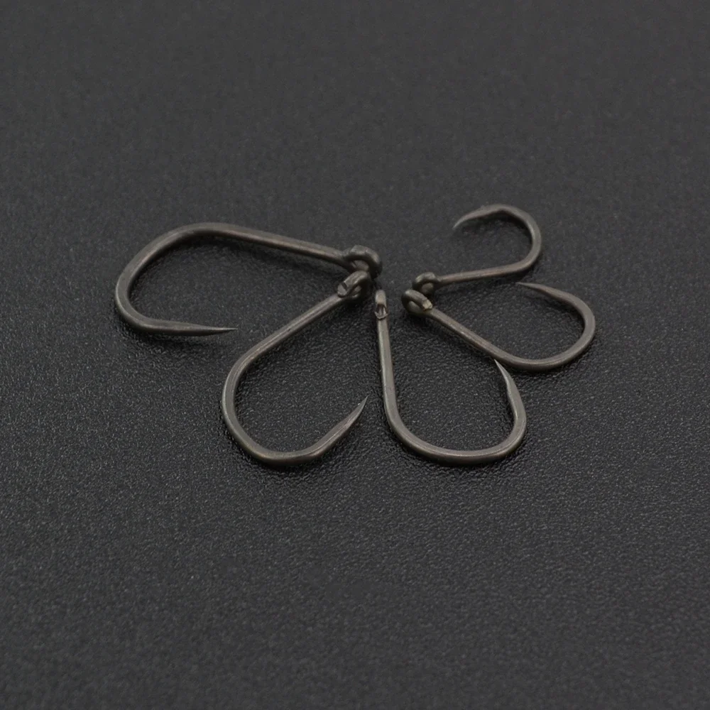 Hirisi 50 Uds revestimiento de PTFE anzuelos sin púas de acero inoxidable con alto contenido de carbono 8002 accesorios de pesca - imagen 3