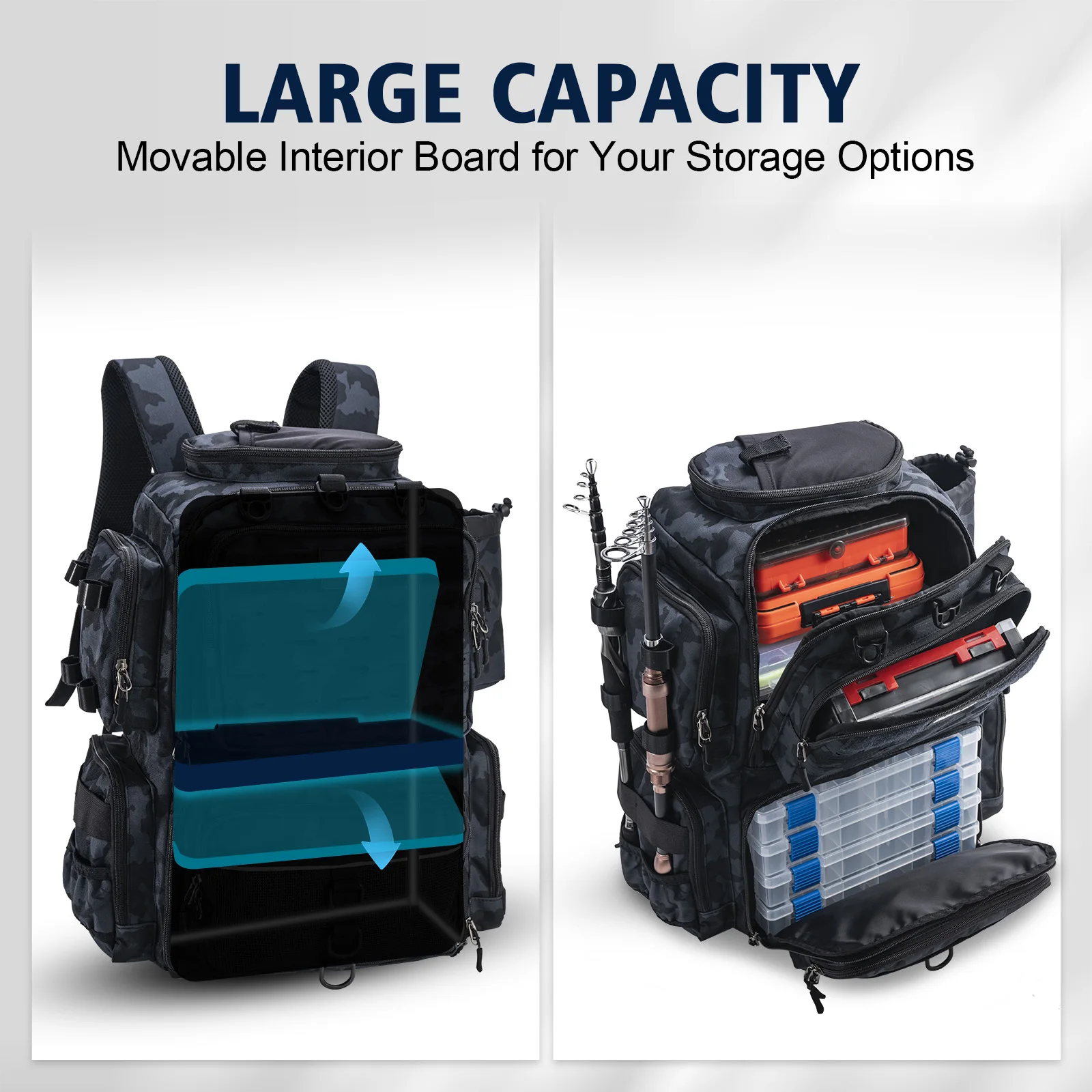 Mochila táctica Goture para pesca y exteriores resistente al agua - imagen 3