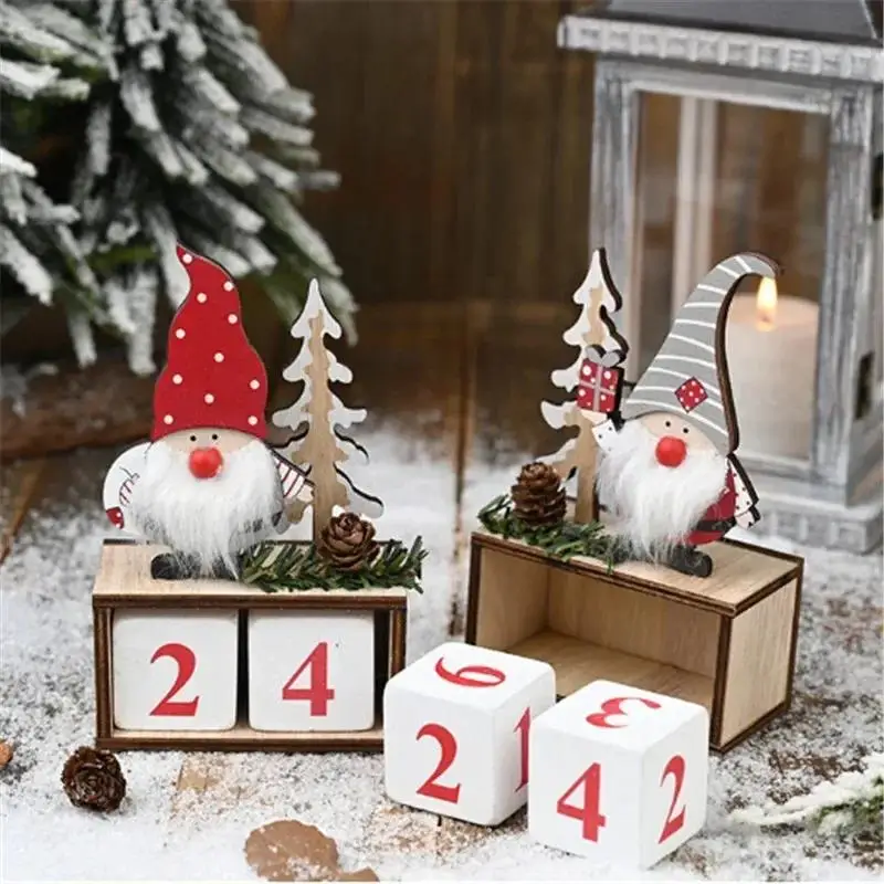 Calendario de Navidad de Papá Noel, decoración del hogar para fiesta, regalos de Feliz Navidad y Año Nuevo, decoración navideña de Papá Noel, accesorios de moda para el hogar - imagen 3