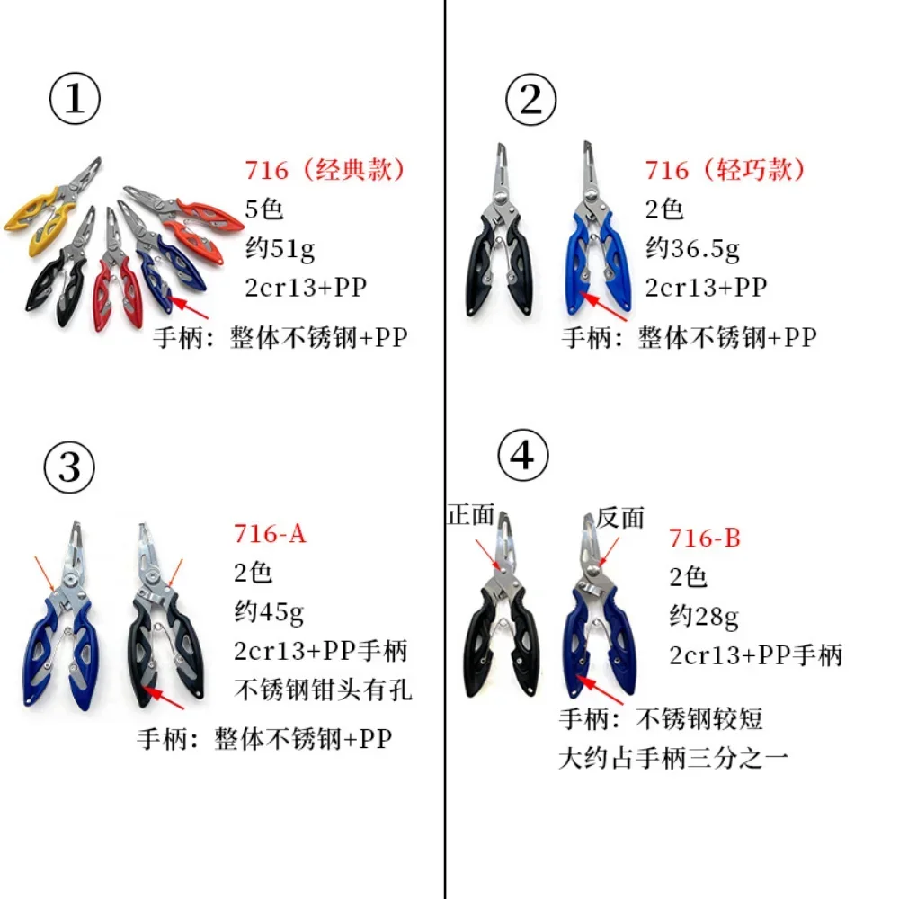 Alicates de pesca multifunción, tijera, línea trenzada de pesca, cortador de señuelo, removedor de anzuelos, corte de pesca, uso de peces, pinzas, tijeras - imagen 5