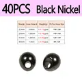 40pcs Black Nickel