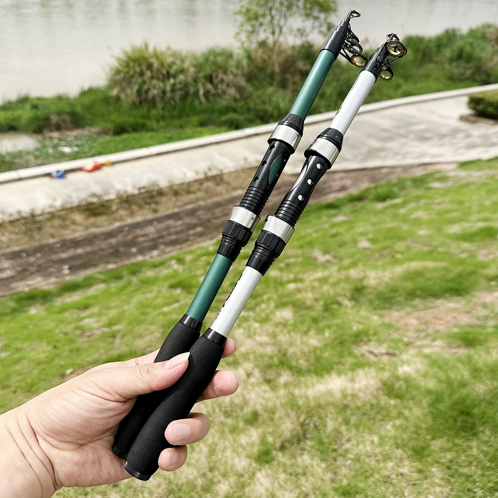 Caña de pescar giratoria portátil, 1,8 M, Mini señuelo telescópico de mar, peso 5-20g, longitud cerrada 40,5 CM, para sal/agua dulce - imagen 4