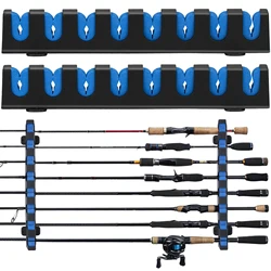THKFISH Soporte pared para cañas – Organizador horizontal ABS garaje