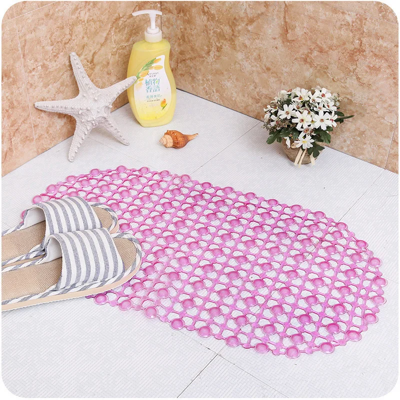Alfombra de baño con ventosa antideslizante de PVC, estera de masaje suave, estera de ducha de baño antideslizante, suministros para el hogar, multicolor - imagen 2