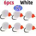 6pcs White