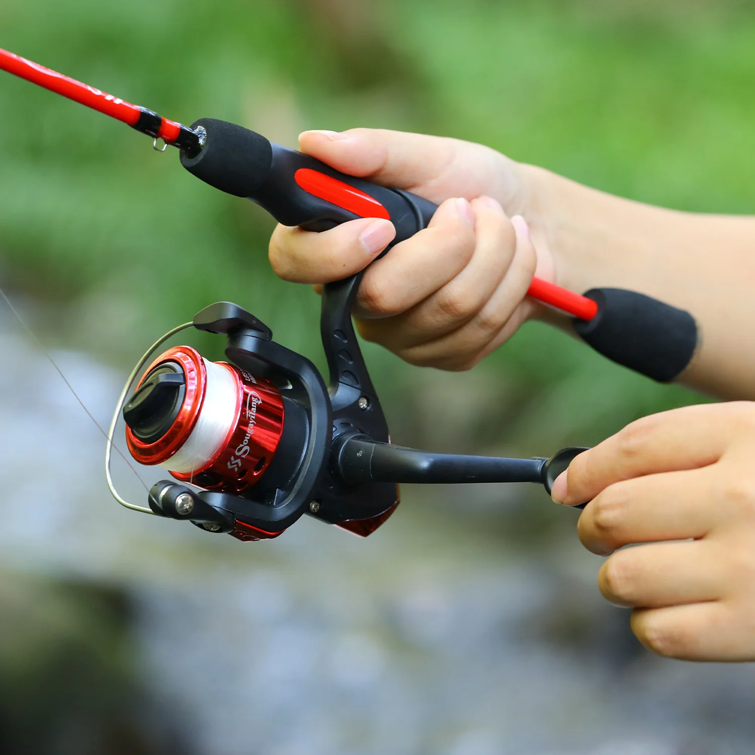 Sougayilang-caña y carrete de pesca en hielo, Combo ultraligero, para invierno - imagen 5