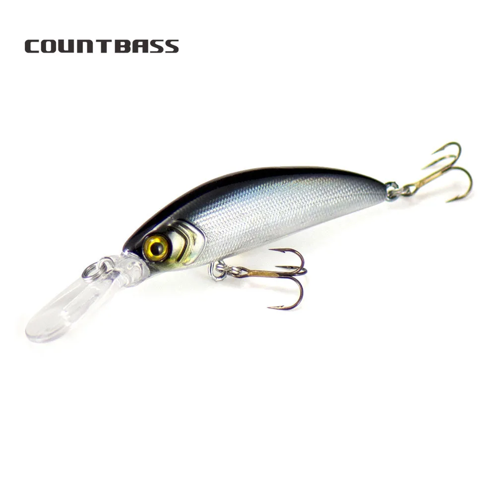 Countbass Afundando Minnow 50 mm 2" 5,4 g 3/16 oz. Con anzuelos VMC, buceo 1m-1,5m 3'-5', señuelo de pesca para pescador, cebos duros Wobblers