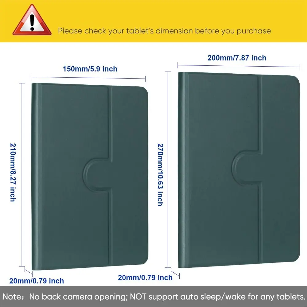 Funda Universal giratoria 360 para tableta, cubierta con soporte para tableta con visualización multiángulo a prueba de golpes de 7/8/9/10 pulgadas para Samsung/Lenovo/ - imagen 2