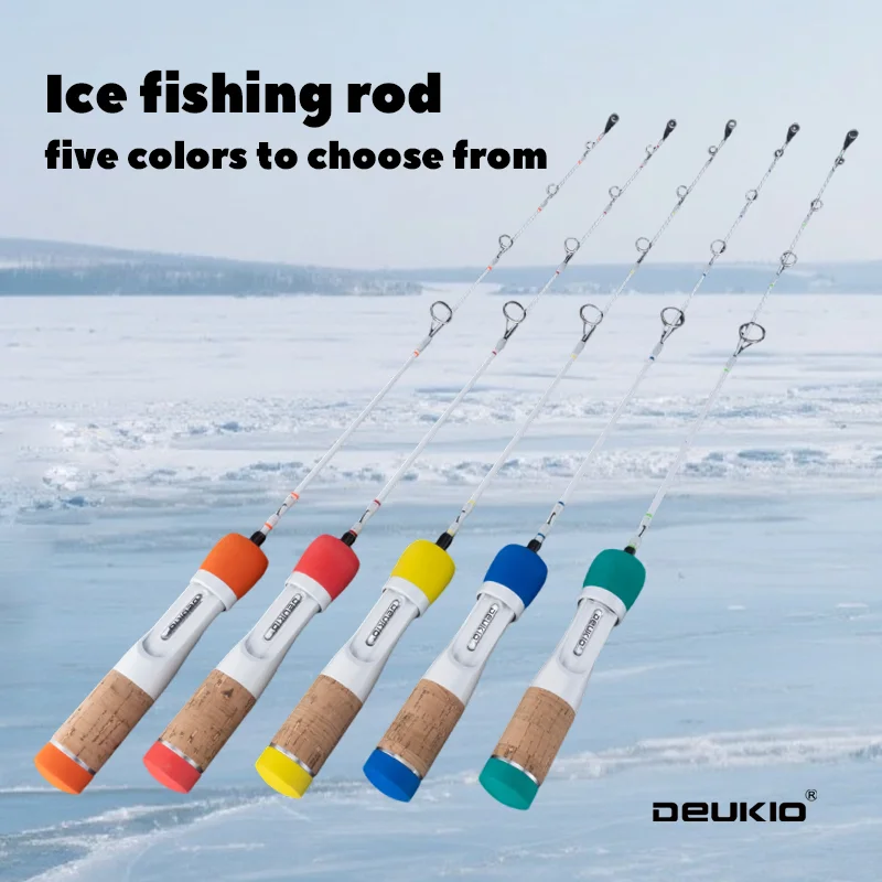 DEUKIO Caña de Hielo – Punta Fibra de Carbono, Sensible y Portátil