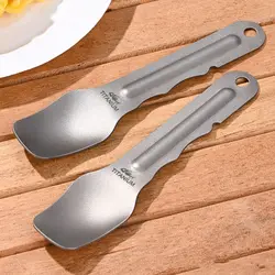 Nuevo EDC, utensilios de cocina para acampar al aire libre, Picnic, tenedor portátil ultraligero de aleación de titanio, vajilla de titanio puro multiestilo