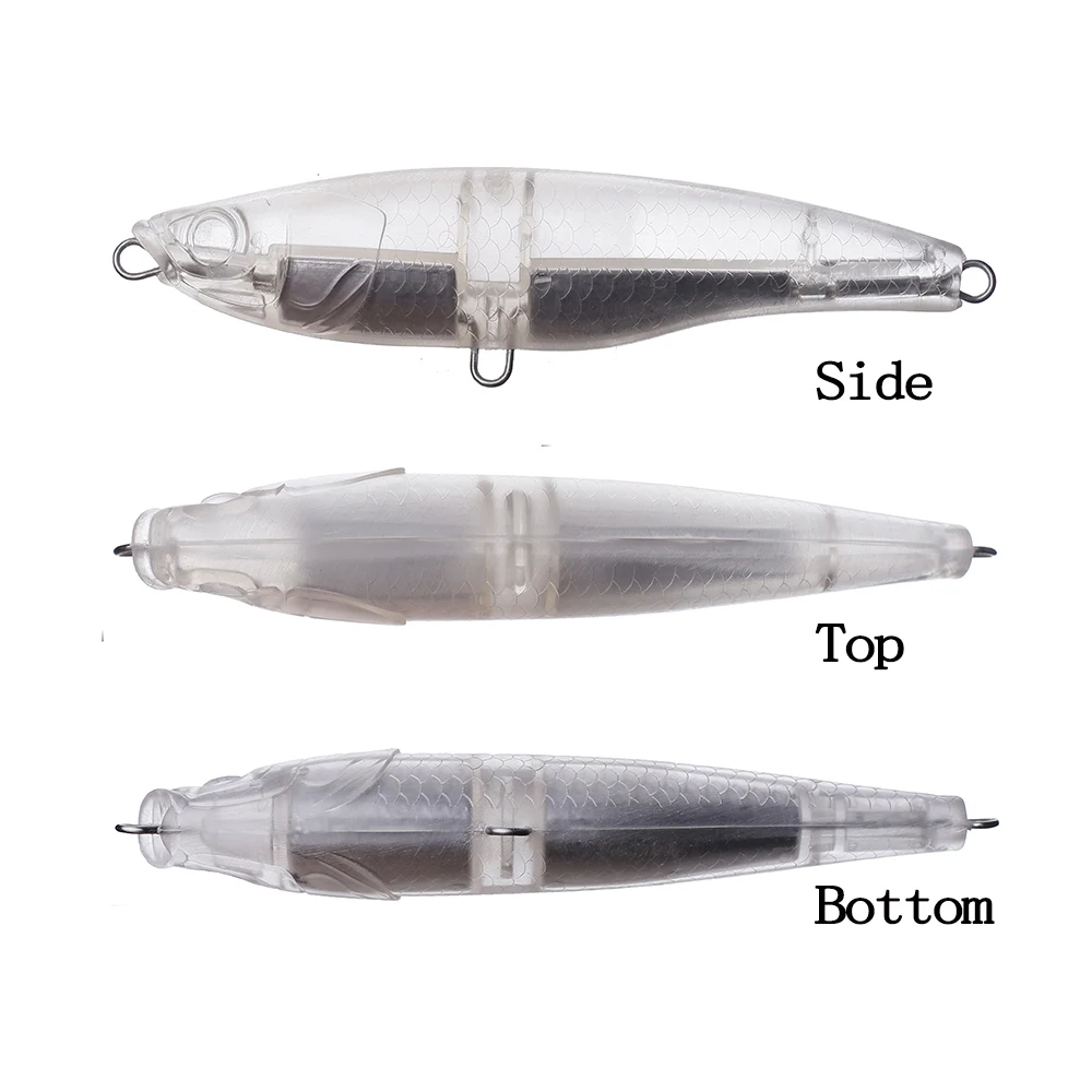 Chan'sHuang-Cebo en blanco sin pintar de 10 piezas, cebo de 110mm y 49g que se hunde, lápiz silencioso de juego grande, pececillo sin Lipless, pesca Artificial hecha a mano - imagen 3