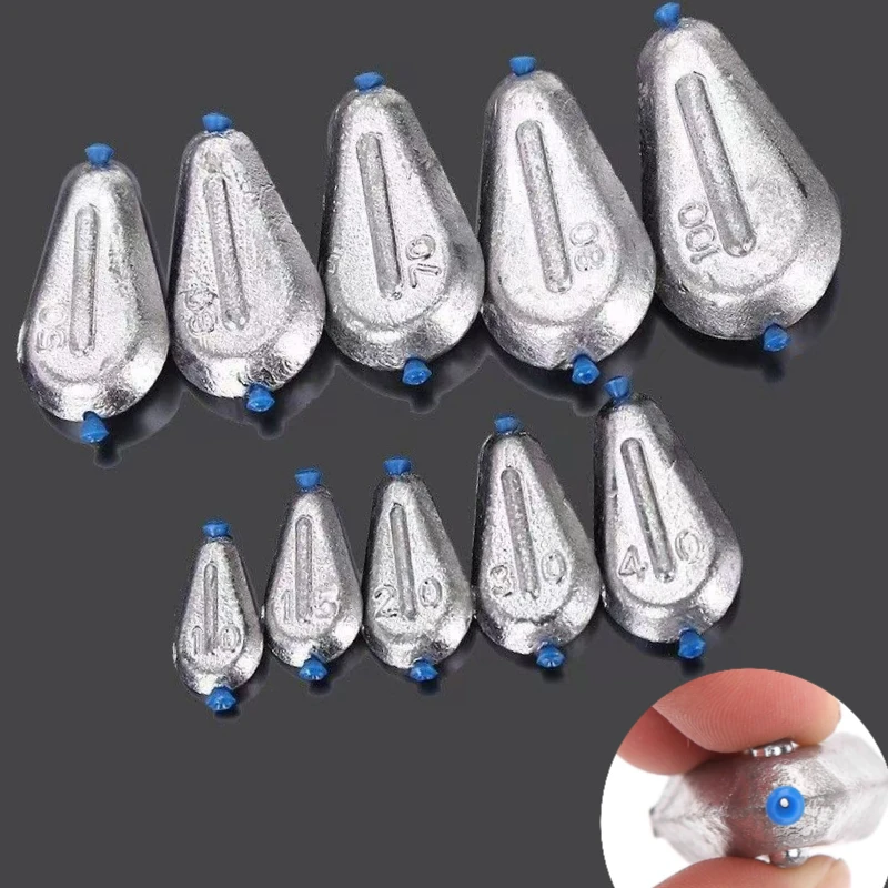 Pesas de plomo planas con tubo – Juego de 20‑60 g para pesca - imagen 2